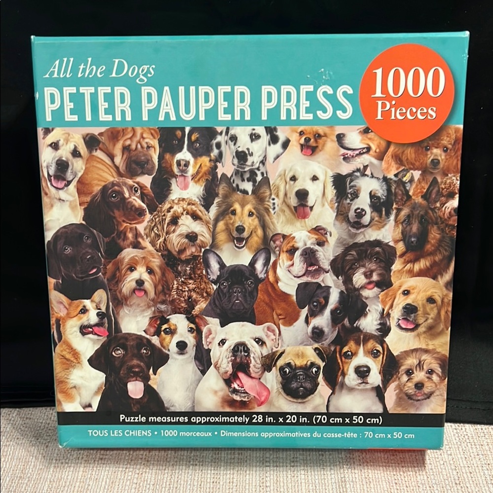 Peter Pauper press dog jigsaw puzzle All the Dogs 1000 Piece SALE🔴3/$25!